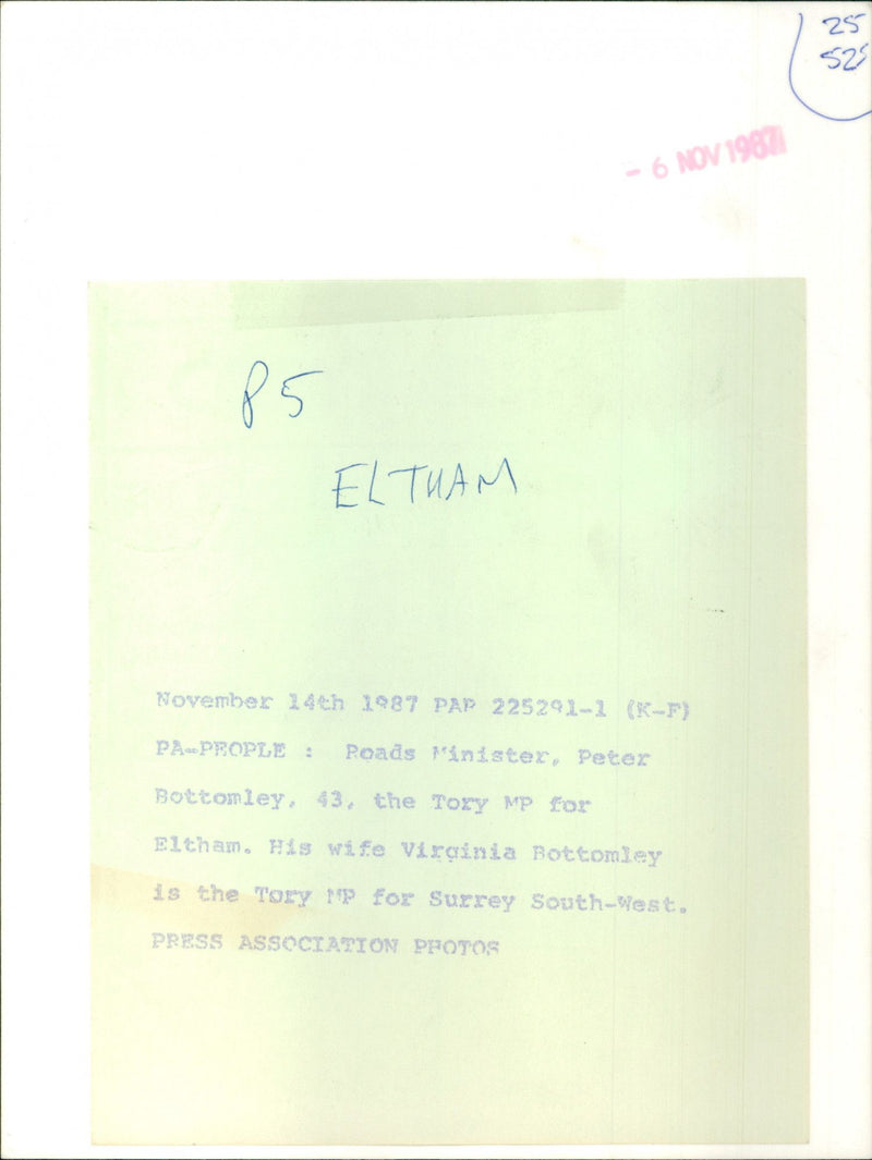 Peter Bottomley - Vintage Photograph