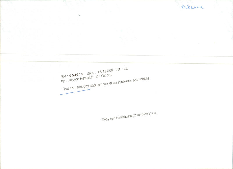 Tess Blenkinsops - Vintage Photograph