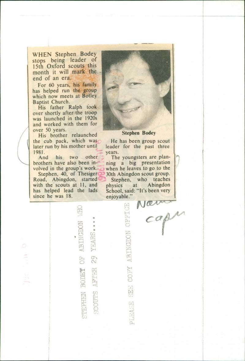 Stephen Bodey - Vintage Photograph