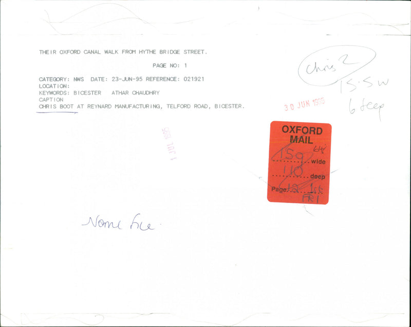 Chris Boot - Vintage Photograph