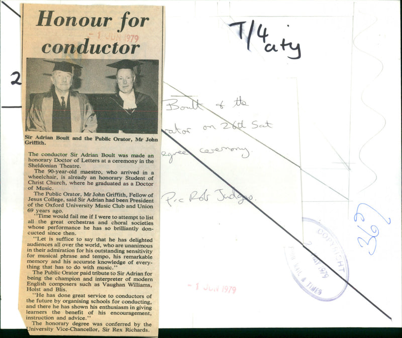 Sir Adrian Boult - Vintage Photograph