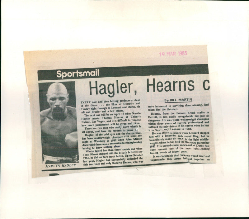 Marvelous Marvin Hagler - Vintage Photograph
