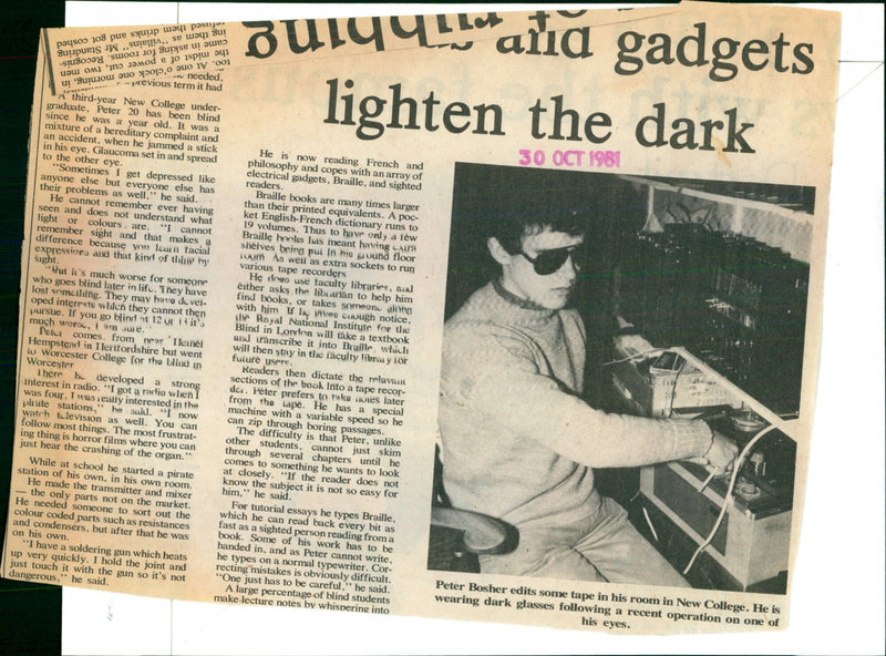 Peter Bosher - Vintage Photograph