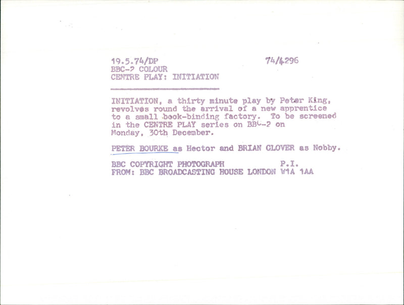 Peter Bourke - Vintage Photograph