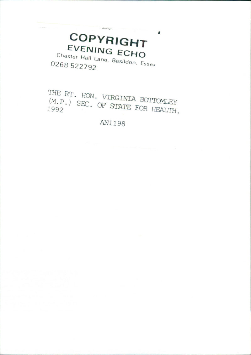 Virginia Bottomley - Vintage Photograph