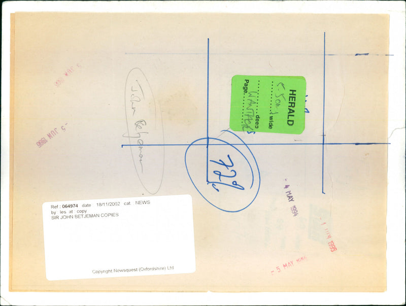 Sir John Betjeman - Vintage Photograph