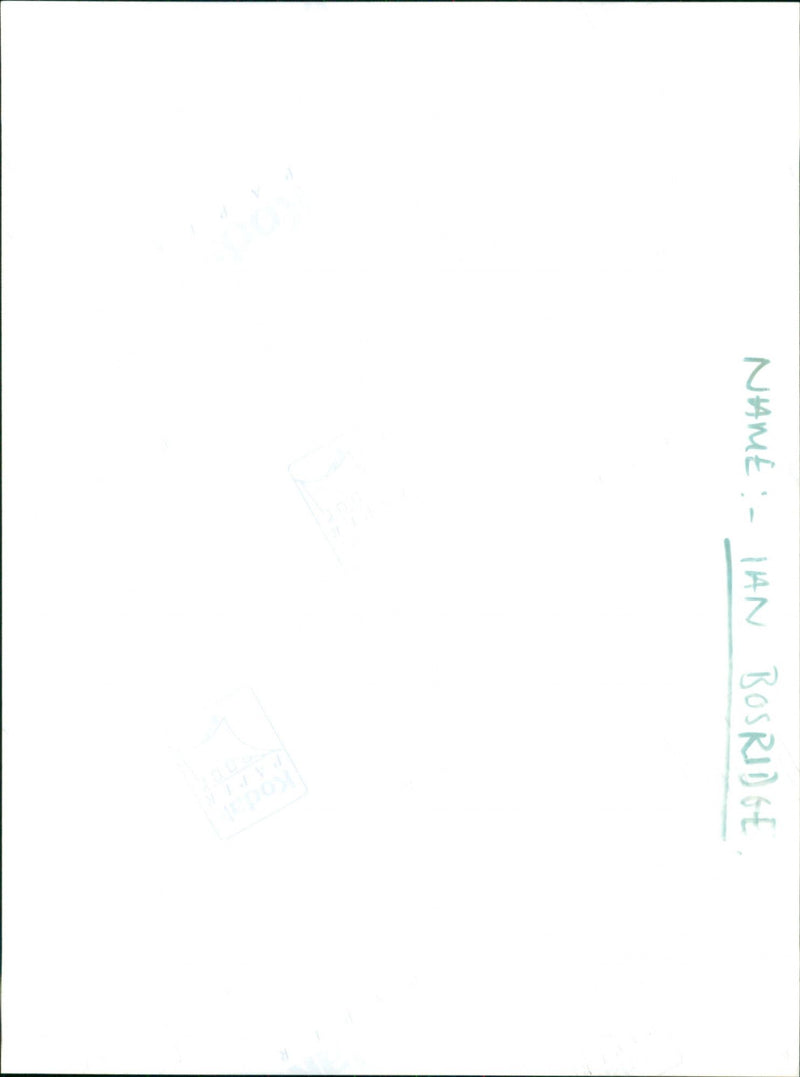 Ian Bosridge - Vintage Photograph