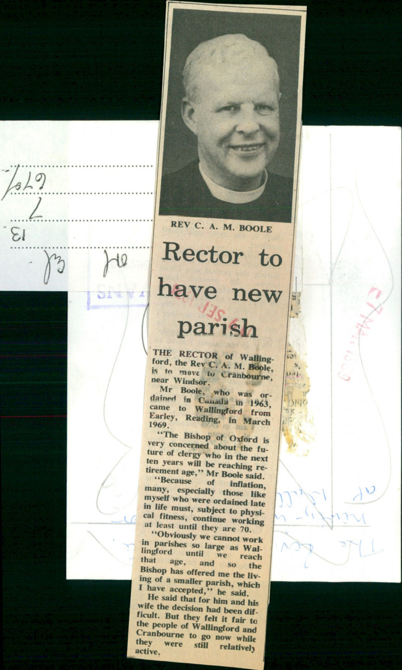 Rev. C.A.M. Boole - Vintage Photograph