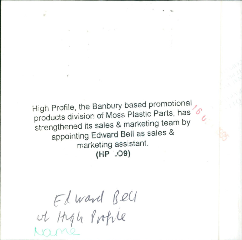 Edward Bell - Vintage Photograph