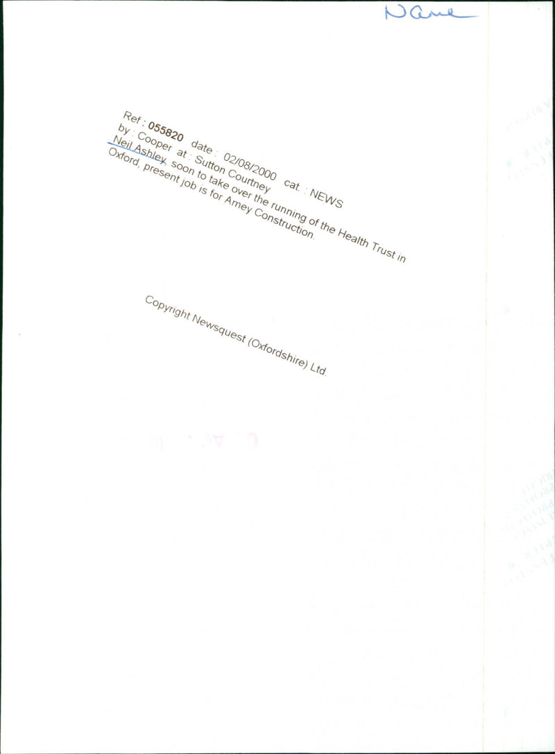 Neil Ashley - Vintage Photograph