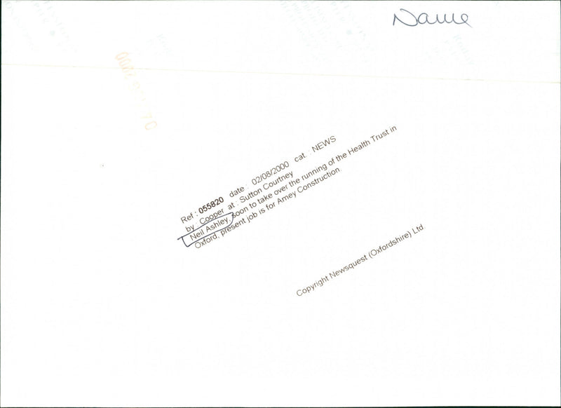 Neil Ashley - Vintage Photograph