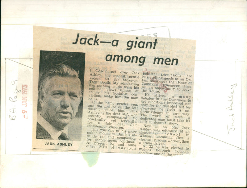 Jack Ashley - Vintage Photograph