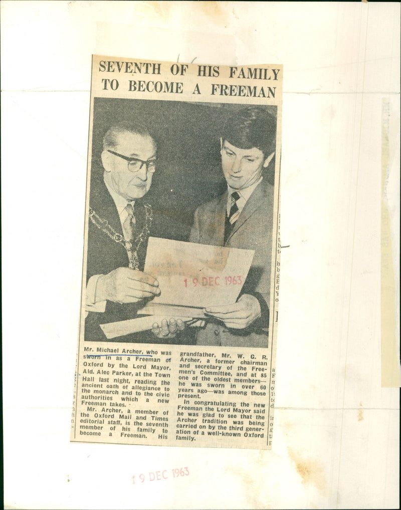 Mr. Michael Archer - Vintage Photograph