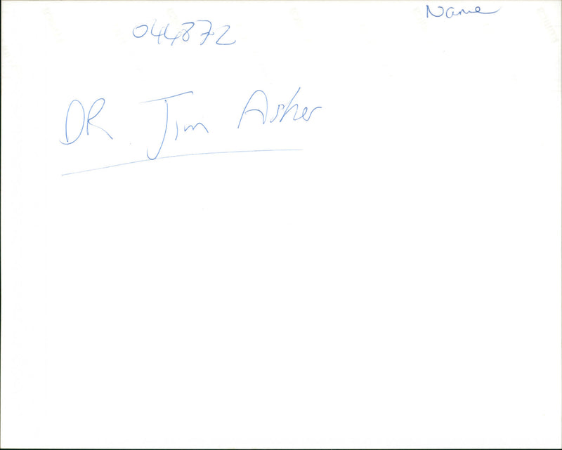 Jim Asher - Vintage Photograph