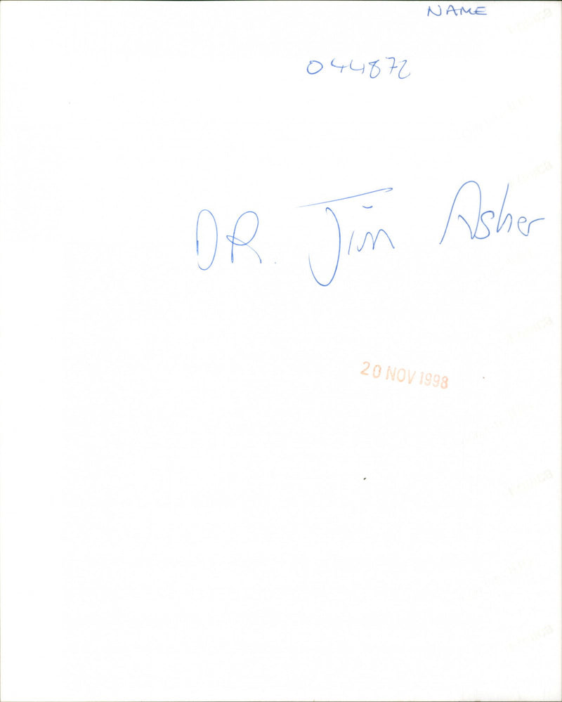 Jim Asher - Vintage Photograph