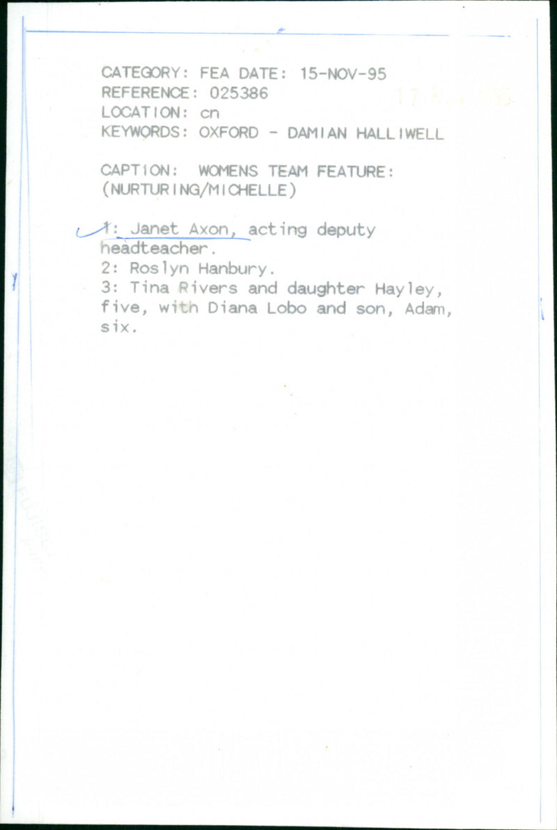 Janet Axon - Vintage Photograph