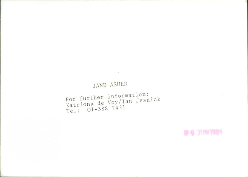 Jane Asher - Vintage Photograph