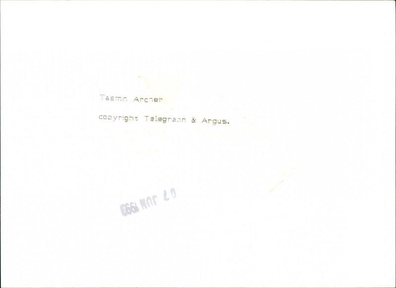 Tasmin Archer - Vintage Photograph