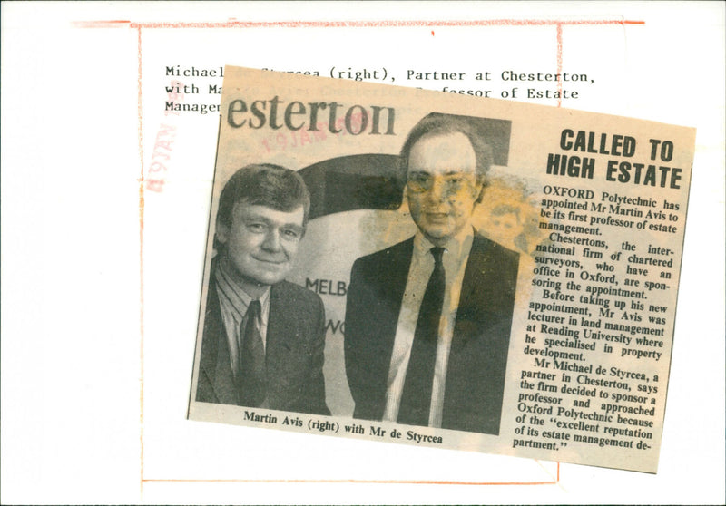 Martin Avis - Vintage Photograph