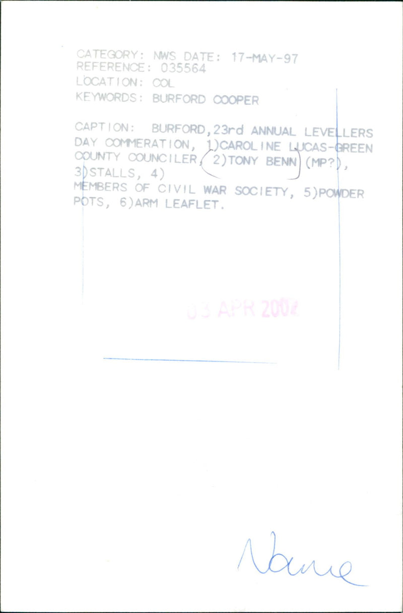 Tony Benn - Vintage Photograph