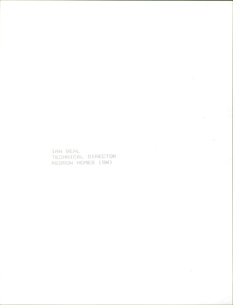 Ian Beal - Vintage Photograph