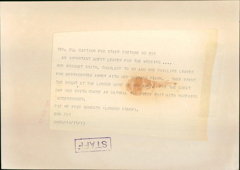 Bridget Smith and Husband, Frank - Vintage Photograph