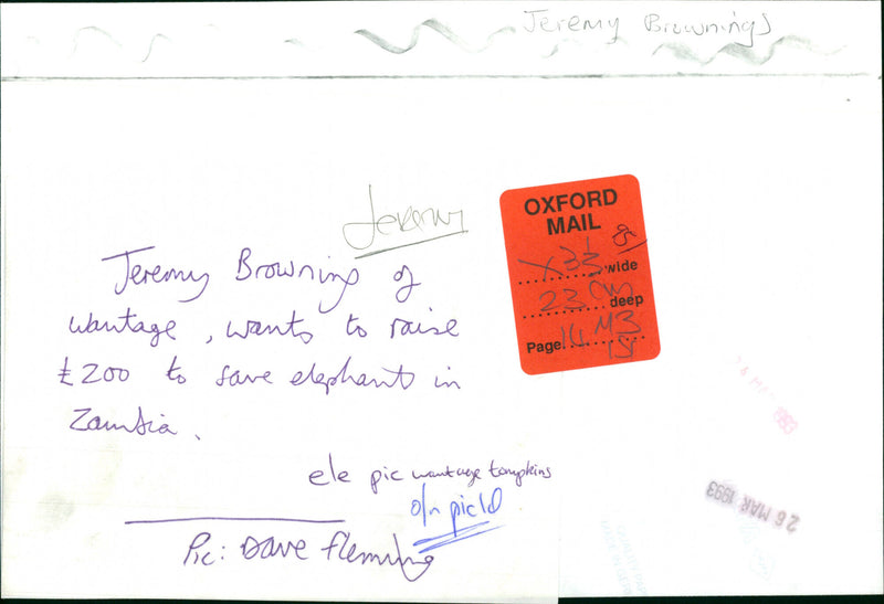 Jeremy Browning - Vintage Photograph