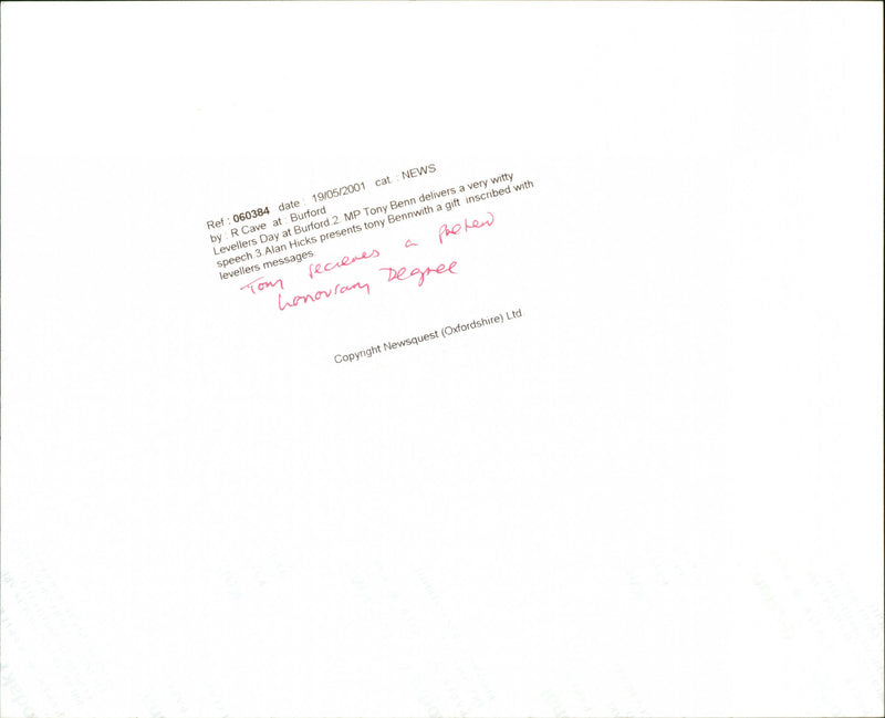 Tony Benn - Vintage Photograph