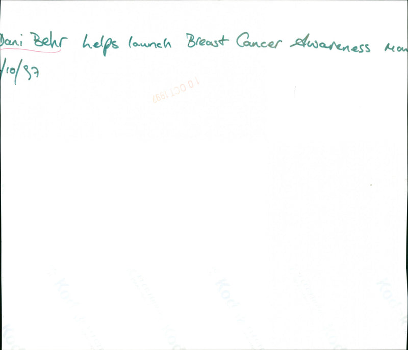 Dani Behr - Vintage Photograph