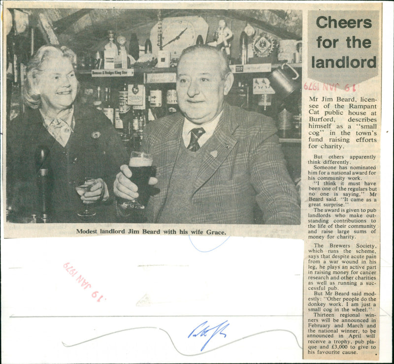 Jim Beard and Wife, Grace - Vintage Photograph