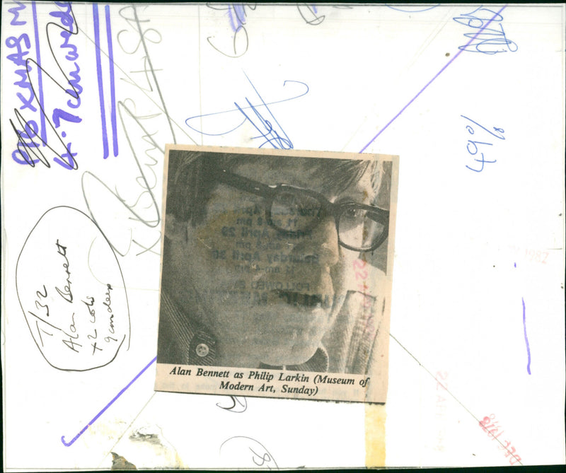 Alan Bennett - Vintage Photograph