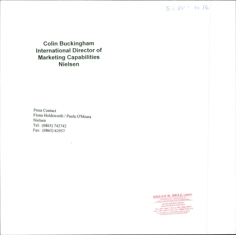 Colin Buckingham - Vintage Photograph