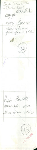 Katy & Pippa Beckett - Vintage Photograph