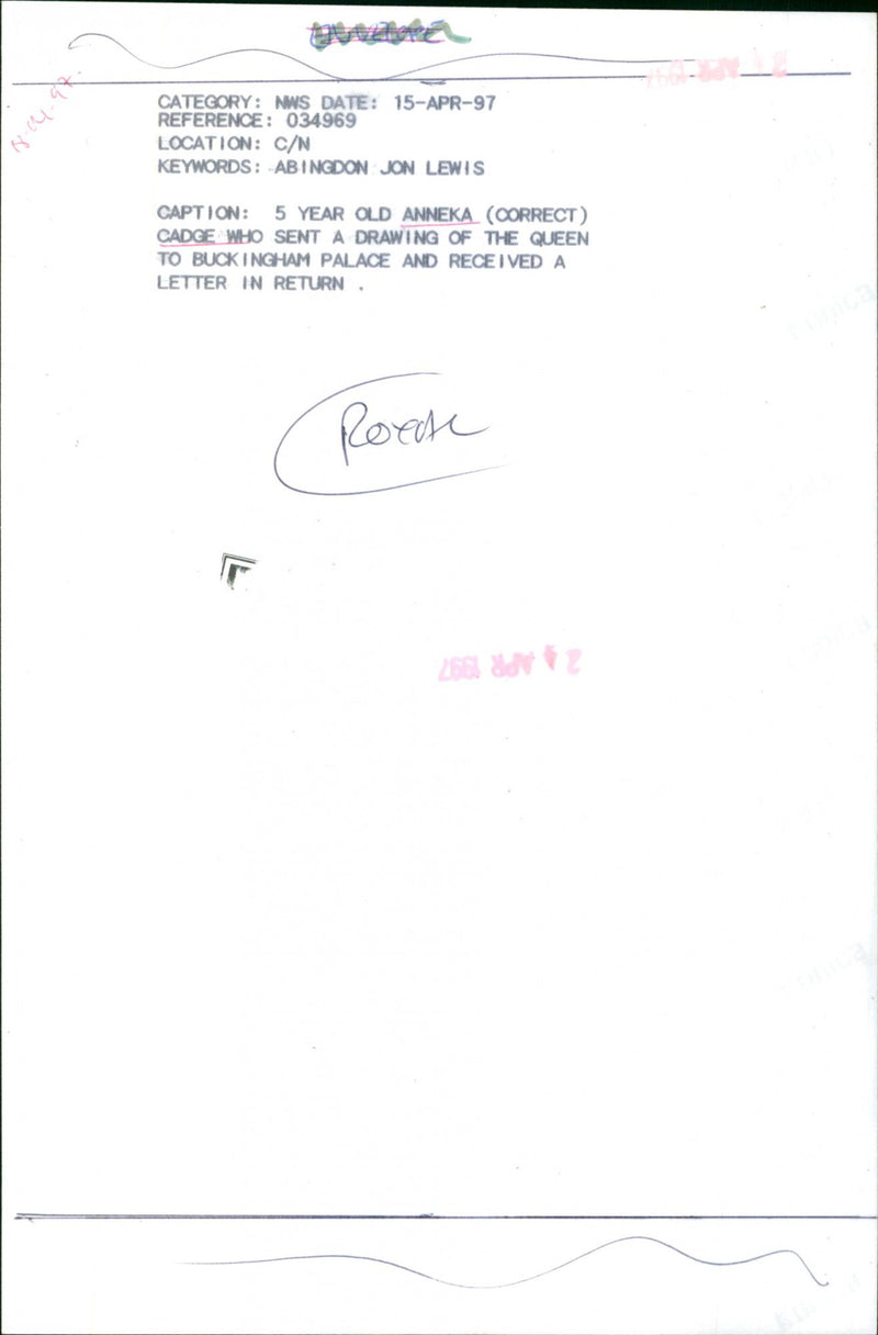 Anneka Cadge - Vintage Photograph