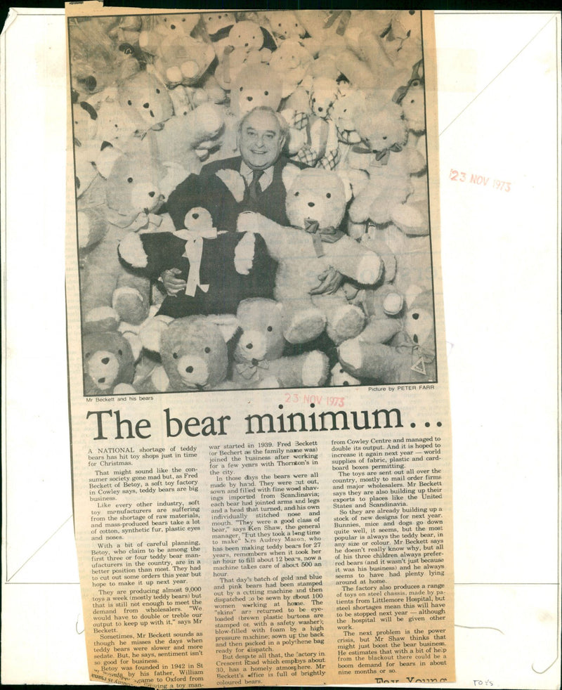 Fred Beckett - Vintage Photograph