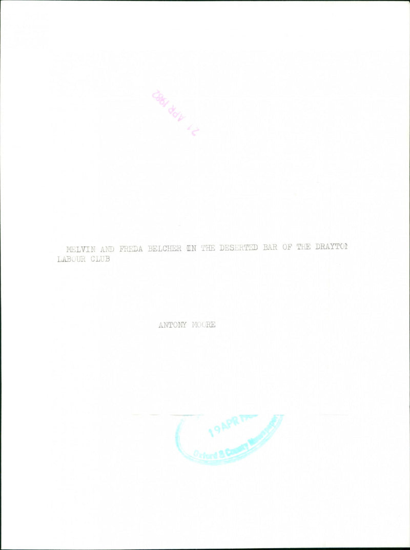 Melvin and Freda Belcher - Vintage Photograph