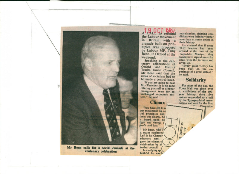 Tony Benn - Vintage Photograph