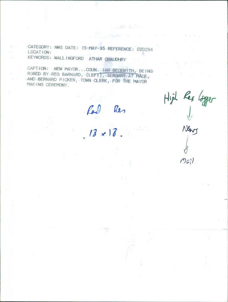 Rev. Ian Beckwith - Vintage Photograph