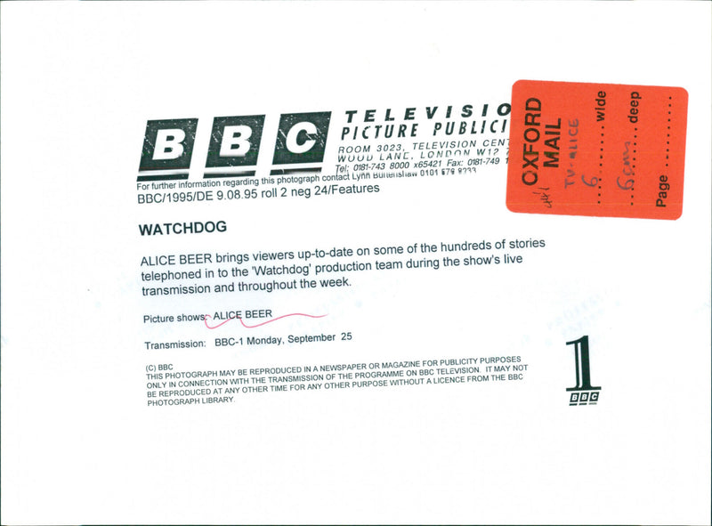 Alice Beer - Vintage Photograph