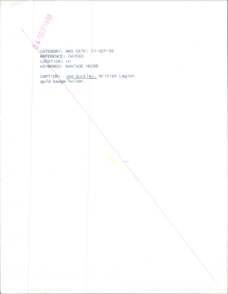 Joe Buckley - Vintage Photograph