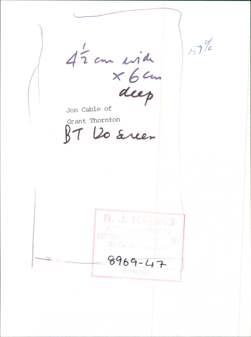 Jon Cable - Vintage Photograph