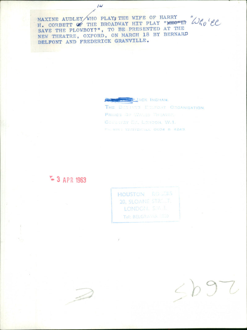 Maxine Audley - Vintage Photograph