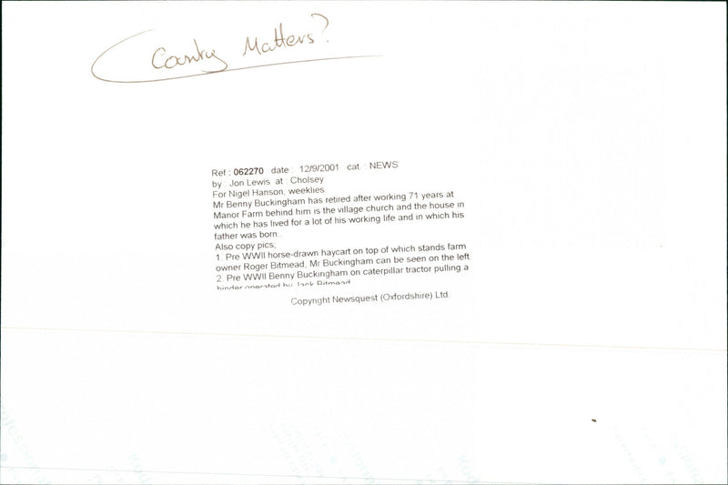 Benny Buckingham - Vintage Photograph