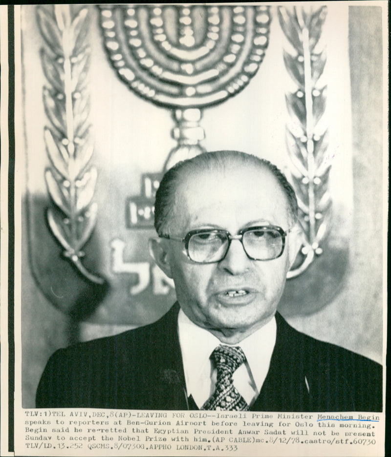 Menachem Begin - Vintage Photograph