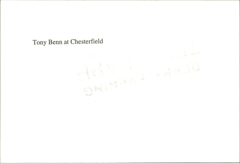 Tony Benn - Vintage Photograph