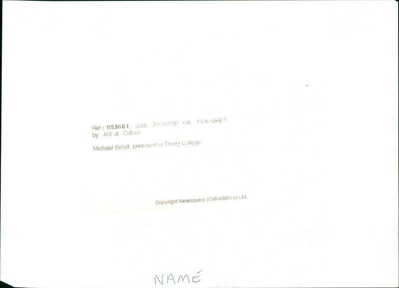 Michael Beloff - Vintage Photograph