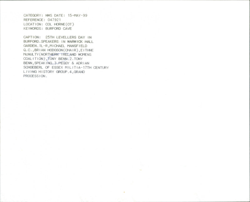 Tony Benn - Vintage Photograph