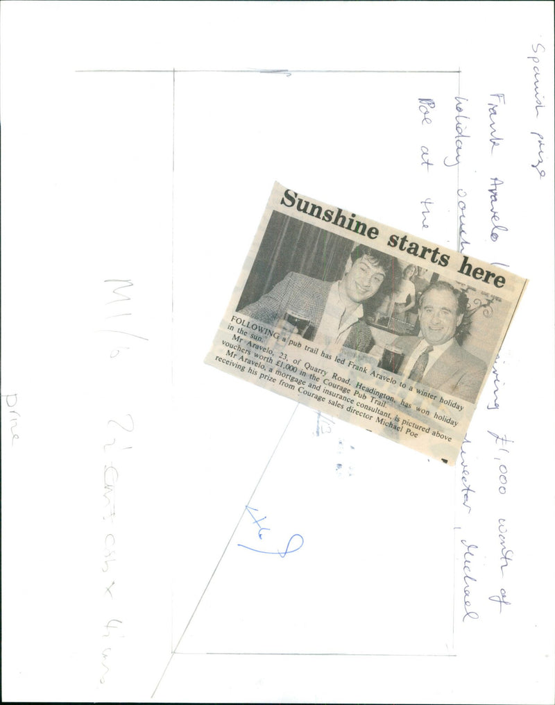 Frank Aravelo and Michael Poe - Vintage Photograph