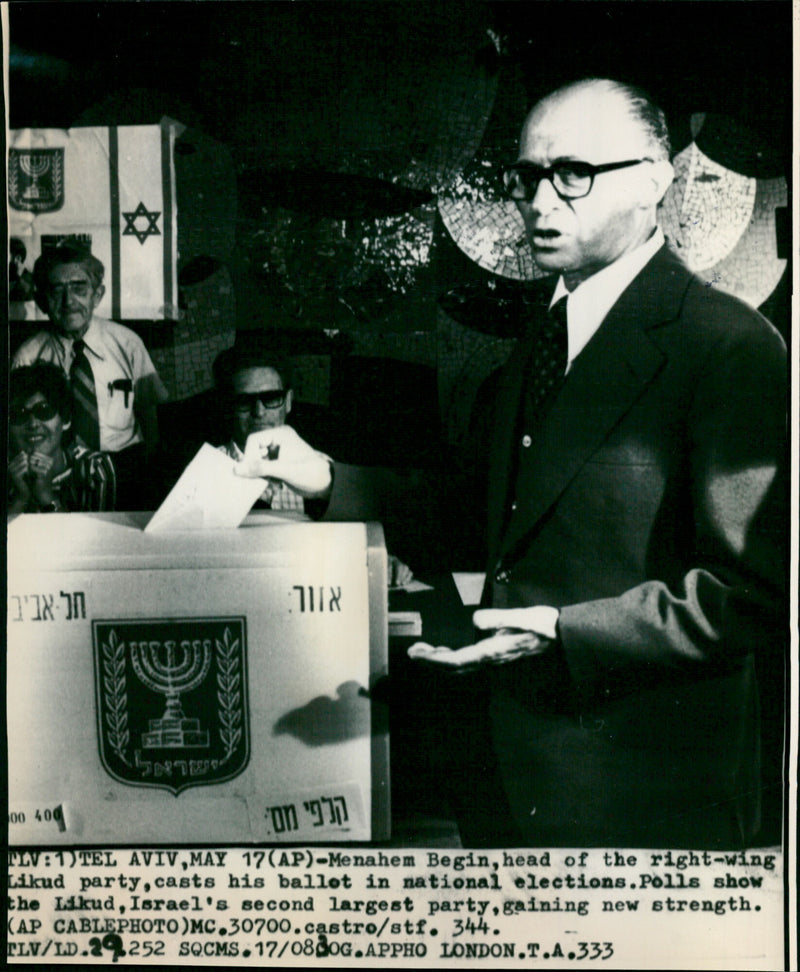 Menachem Begin - Vintage Photograph