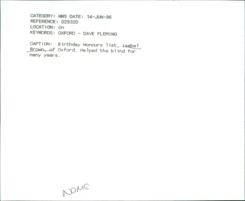 Isabel Brown - Vintage Photograph